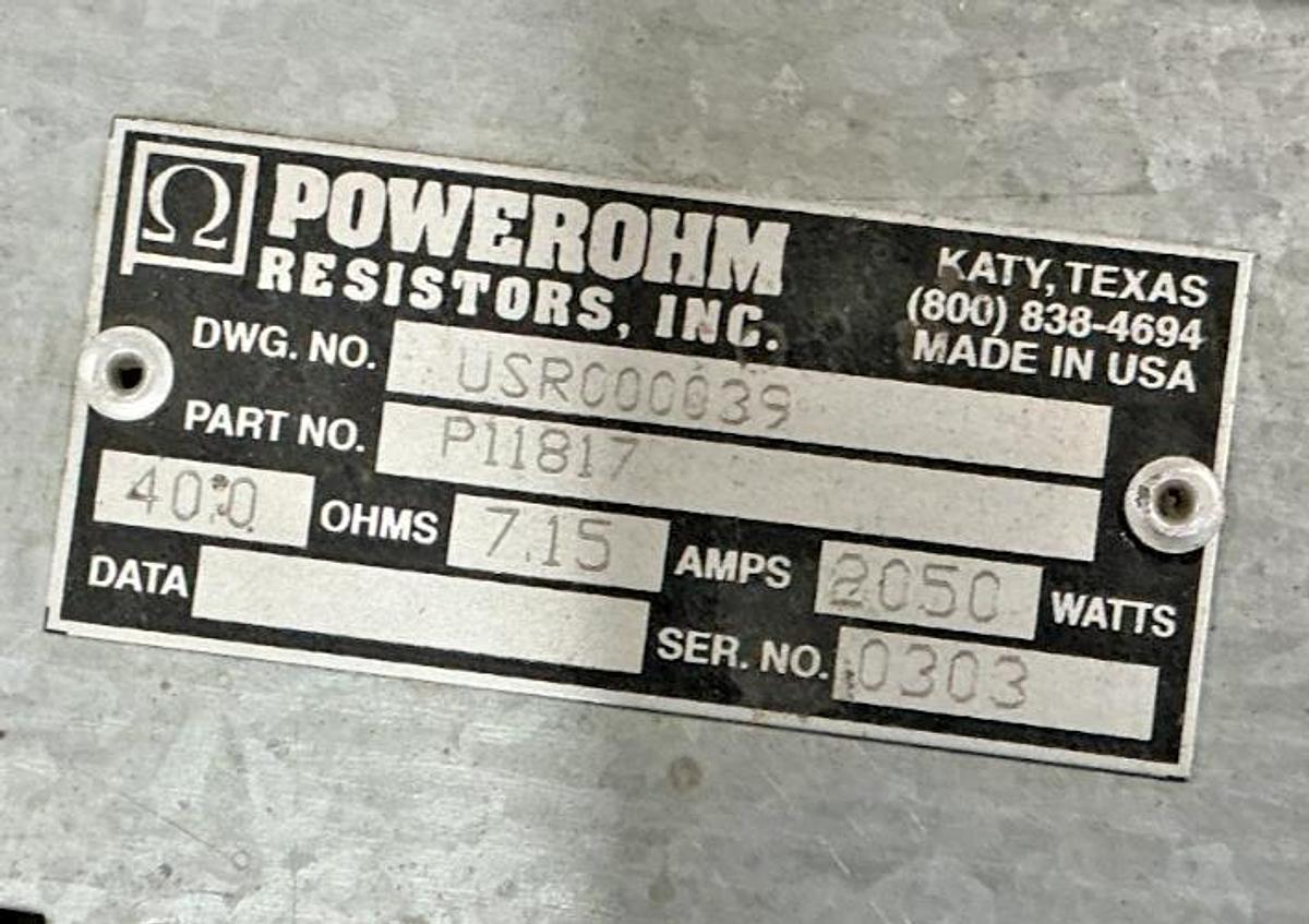Used Powerohm Resistors P11817 Resistor 40OHMS 7.15A 2050W USR000039