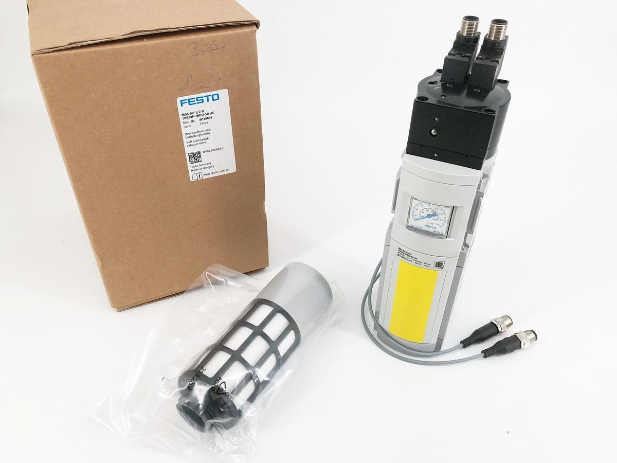 New Festo MS6-SV-1/2-D-10V24P-2M12-SO-AG Soft Start Quick Exhaust Valve 8038491