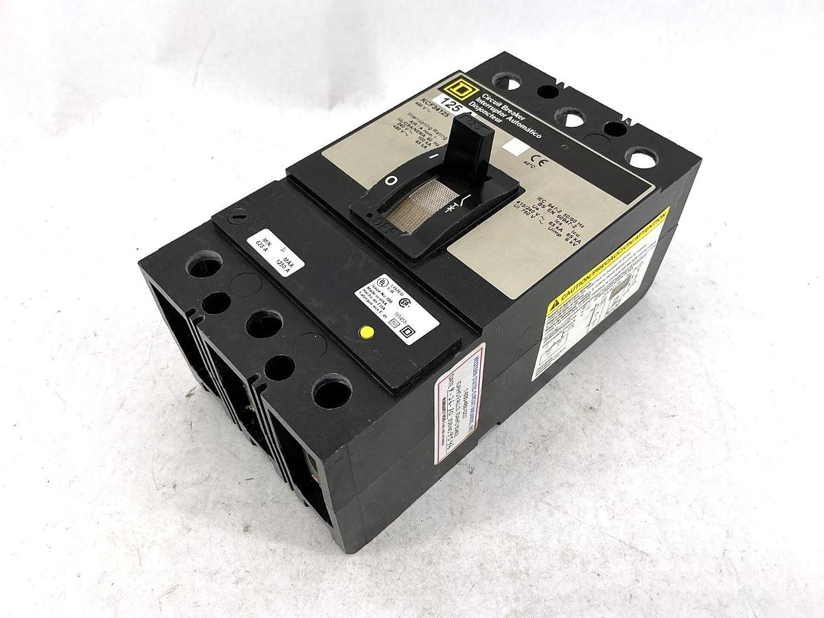 New Square D KCF34125 Circuit Breaker 3-Pole 125A 480V 50/60HZ