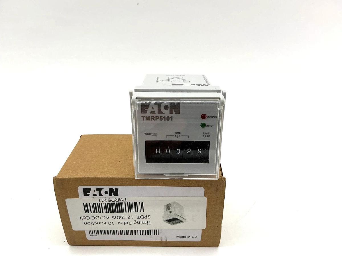 New Eaton TMRP5101 Timing Relay 10-Function 12-240V AC/DC Coil SPDT 8-Pin