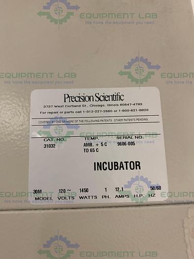 Used Precision 31032 High Capacity Mechanical Convection Incubator 65°C 120V