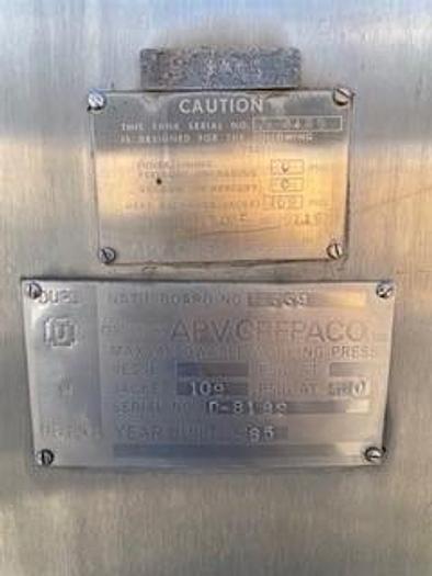 Used Tank, 2,000 Gallon, S/st, APV, 7' X 6'6", Jkt #S744183