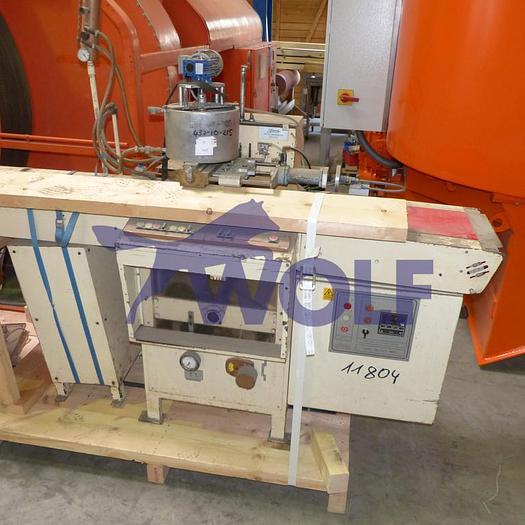 Used Dosing / pouring machine HOPPE - type SPA-280 with cooling table SOLLICH type KT-280.