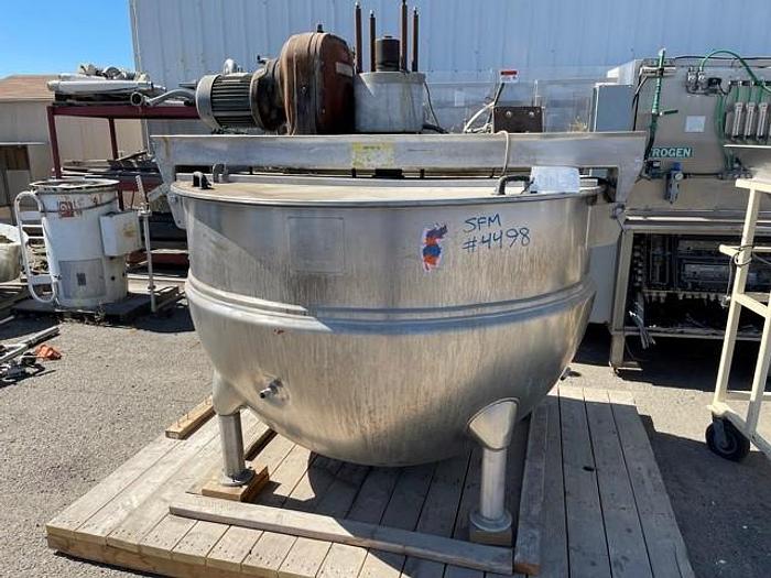 Used 500 Gallon Hamilton Stainless Steel Jacketed Mix Kettle