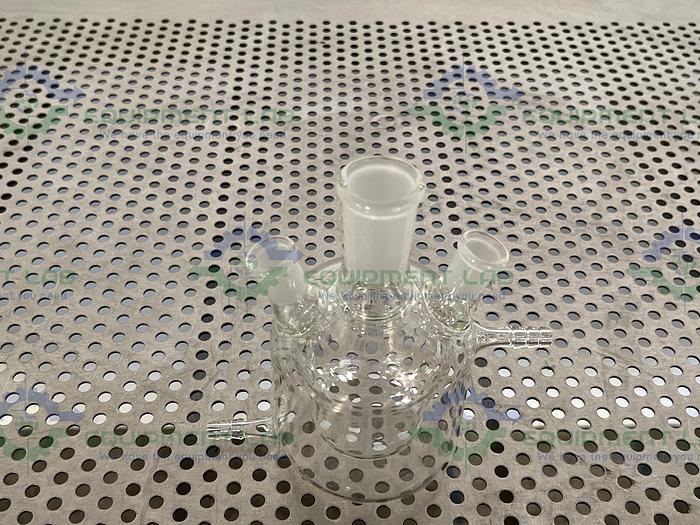 Used Chemglass 125 mL European Style 3-Neck Taper Jacketed Flask 24/40, 14/20