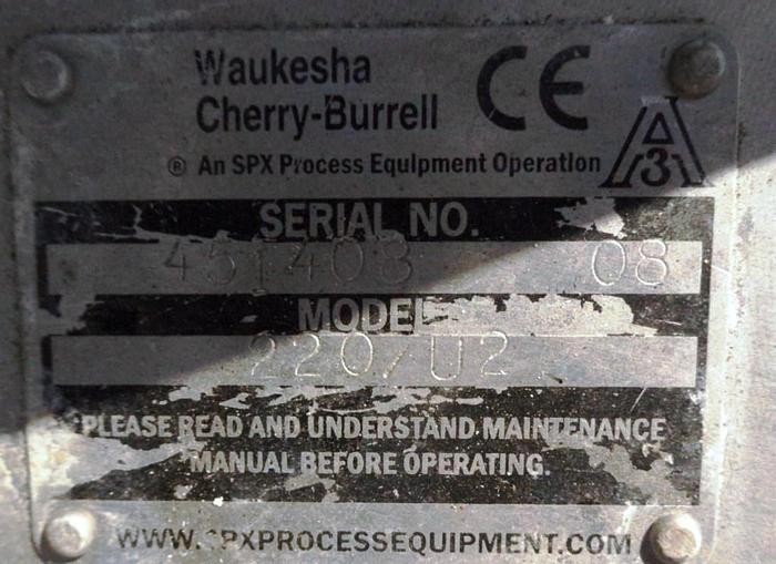Used Pump, Positive, Waukesha, Mdl 220U2, 30 HP, 4", 316 S/st, Transfer, C #S743274