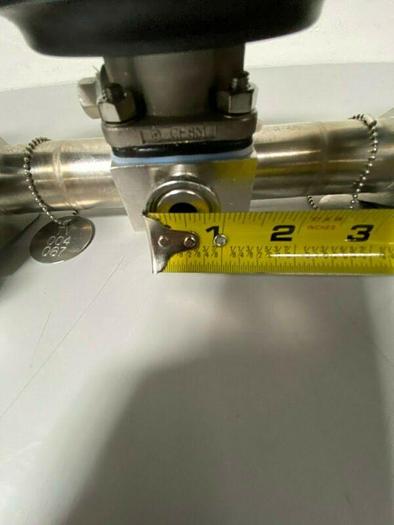 Used 2 ITT 1" & 2 ITT 1/2" 60 PSI Valves on Manifold w/ 1/2" & 1" Sanitary Fittings