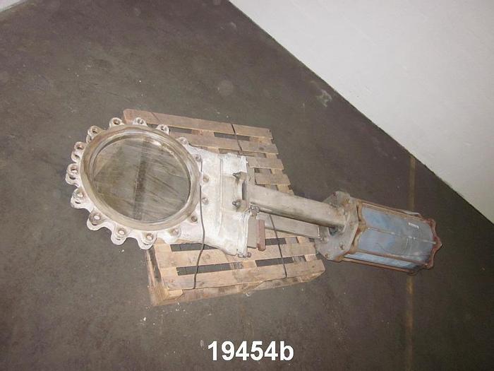 Used Dezurik 9248785 Air Operated Knife Gate Valve, 18", All Stainless Steel Body And  Yoke #19454