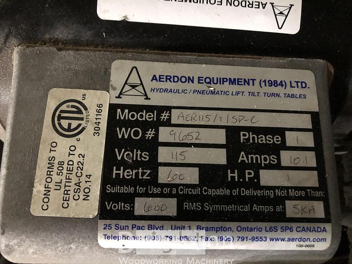 Used Aerdon 2000lb  Used Scissor Lift Table