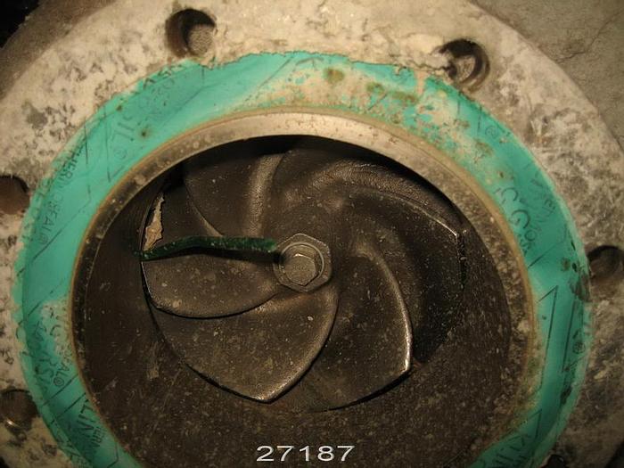 Used Goulds 3196 Goulds 3196, 6X8X13, 6 Vane Impeller, 11.5" Impeller Diameter, Stainless Steel Impeller, Stainless Steel Casing, Stainless Steel Stuffing Box, Stainless Steel Suction Side Plate, Packing. #27187