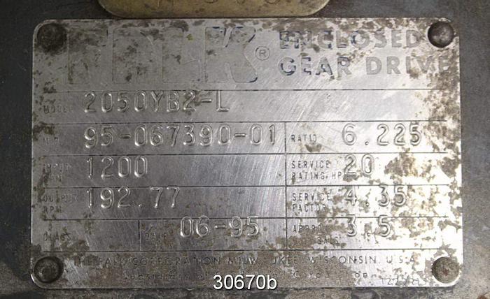 Used Falk 2050YB2-L Gear Drive Ratio 6.225/1 #30670