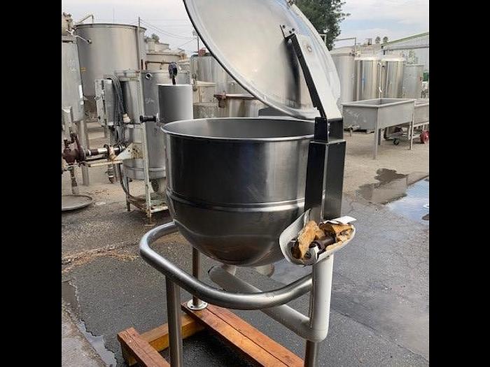 Used Groen 60 Gallon Tilting Stainless Steel Jacketed Steam Mix Kettle D-60