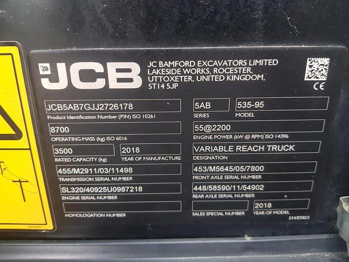 Used 2018 JCB 535-95