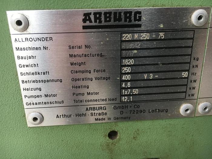 Used 1997 Arburg 220 M 250-75