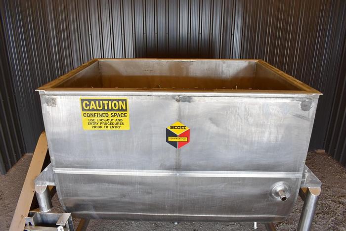 Used 100 CU. FT. SCOTT RIBBON BLENDER – S/S – JACKETED – 5 HP (#9636)