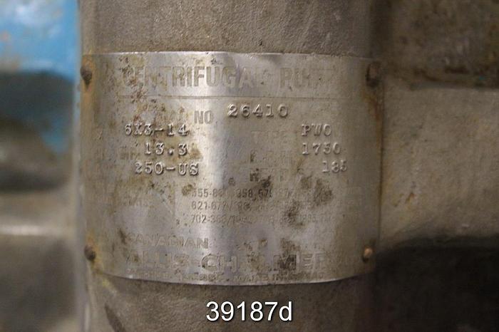 Used Allis Chalmers PWO 6x3x14 Pump #39187