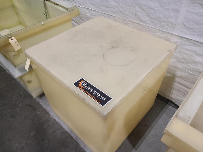 Used Polypro Tank Counter Flow Rinse side and bottom support 36" x 36" x 36" Removable Partition