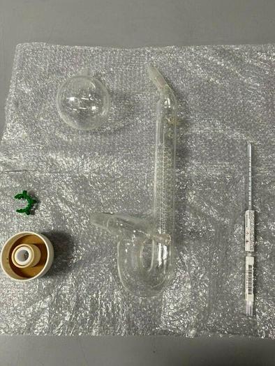 Used Chemglass 15 Liter Glass Reactor w/ Overhead Stirrer & Heating Pad & Mantle