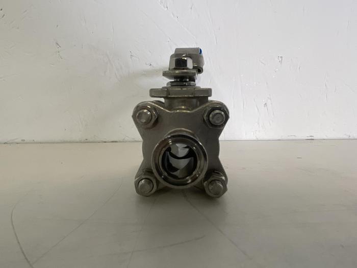 Used VNE  316 Stainless Steel Ball Valve 1000 PSI WOG w/ 3/4" Sanitary Fittings