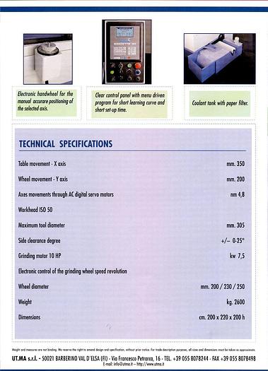 Usato PROFILATRICE CNC UTMA MODELLO P20CNC