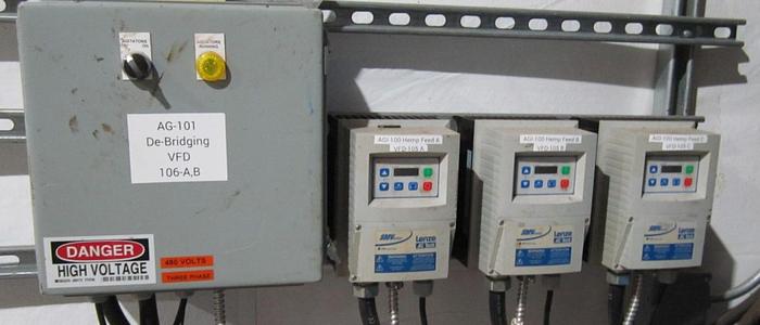 Used Sigma Hemp Hopper with Bottom Mounted Monster Industrial Hemp Grinder