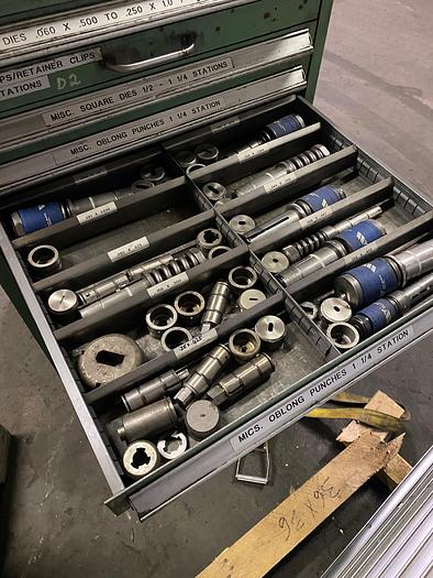 Used Wilson Tool Assortment of Punches, Punch & Guide Assemblies, Guides, Springs & Dies