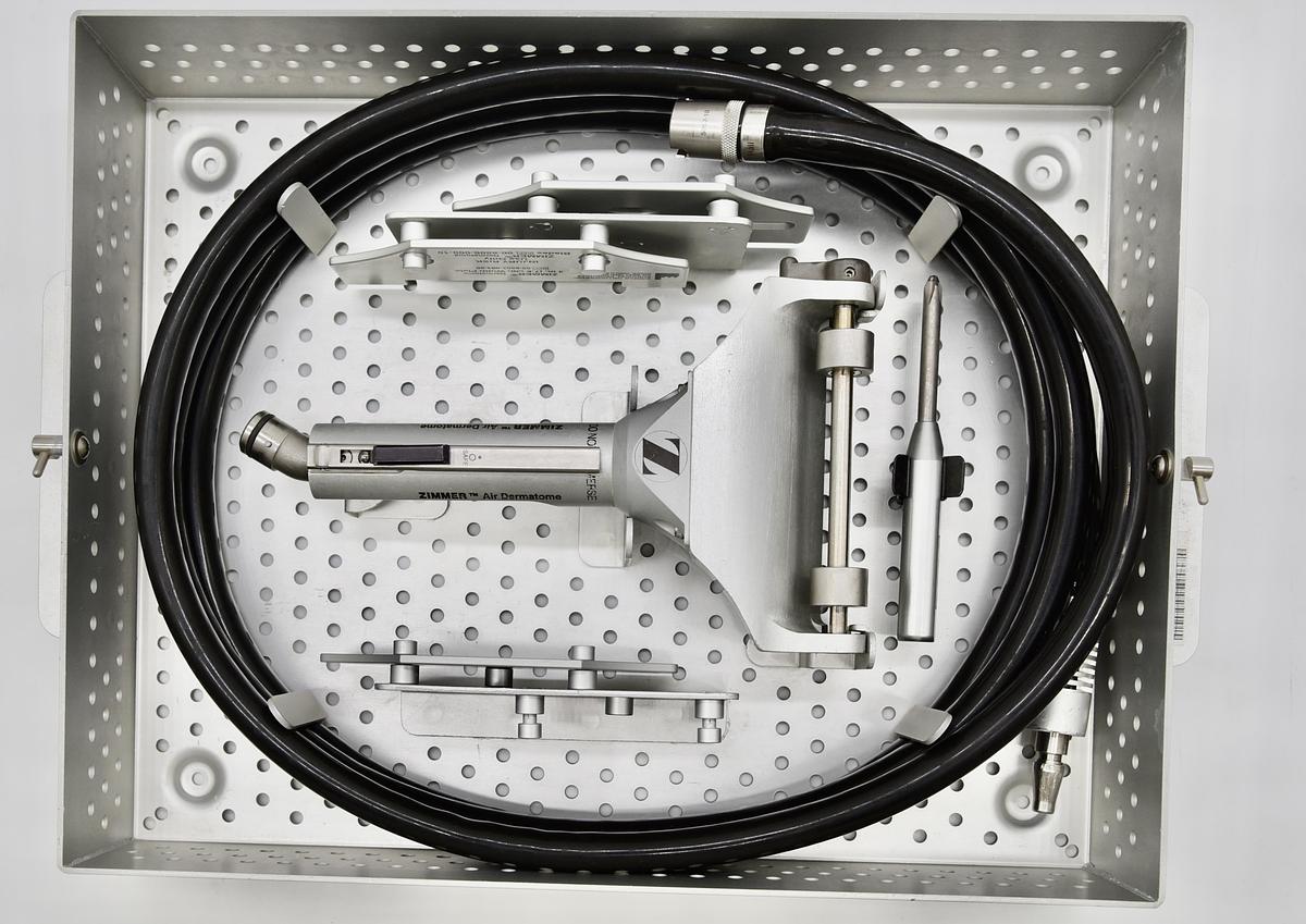 Used Zimmer 8801-01 Air Dermatome Set Precision Skin Grafting System with Blades and Hose