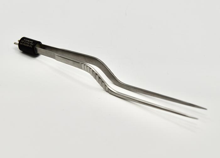 Used KIRWAN 20-1116AU71/8”(18.1cm) Yasargil Bayonet Non-stick Bipolar Forceps 1.0mm, 31/4"(8.3cm)