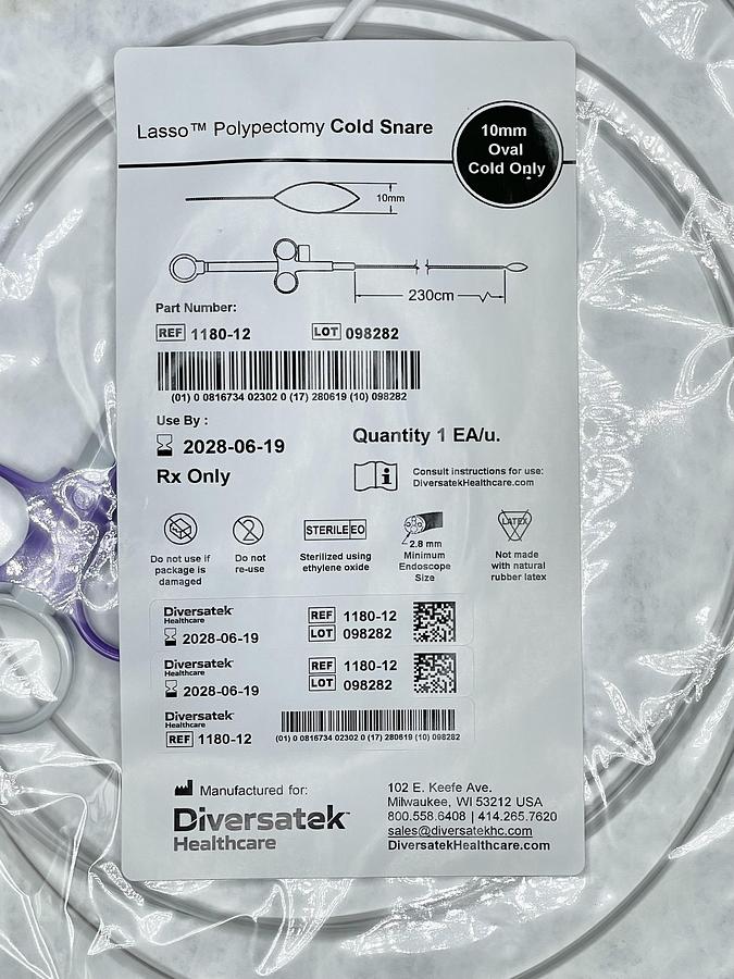 DIVERSATEK HEALTHCARE 1180-12 Lasso Polypectomy Snare
