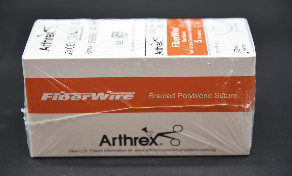 ARTHREX AR-7211 FiberWire #5 Blue Suture with Needle, 12/Per Box, In-Date