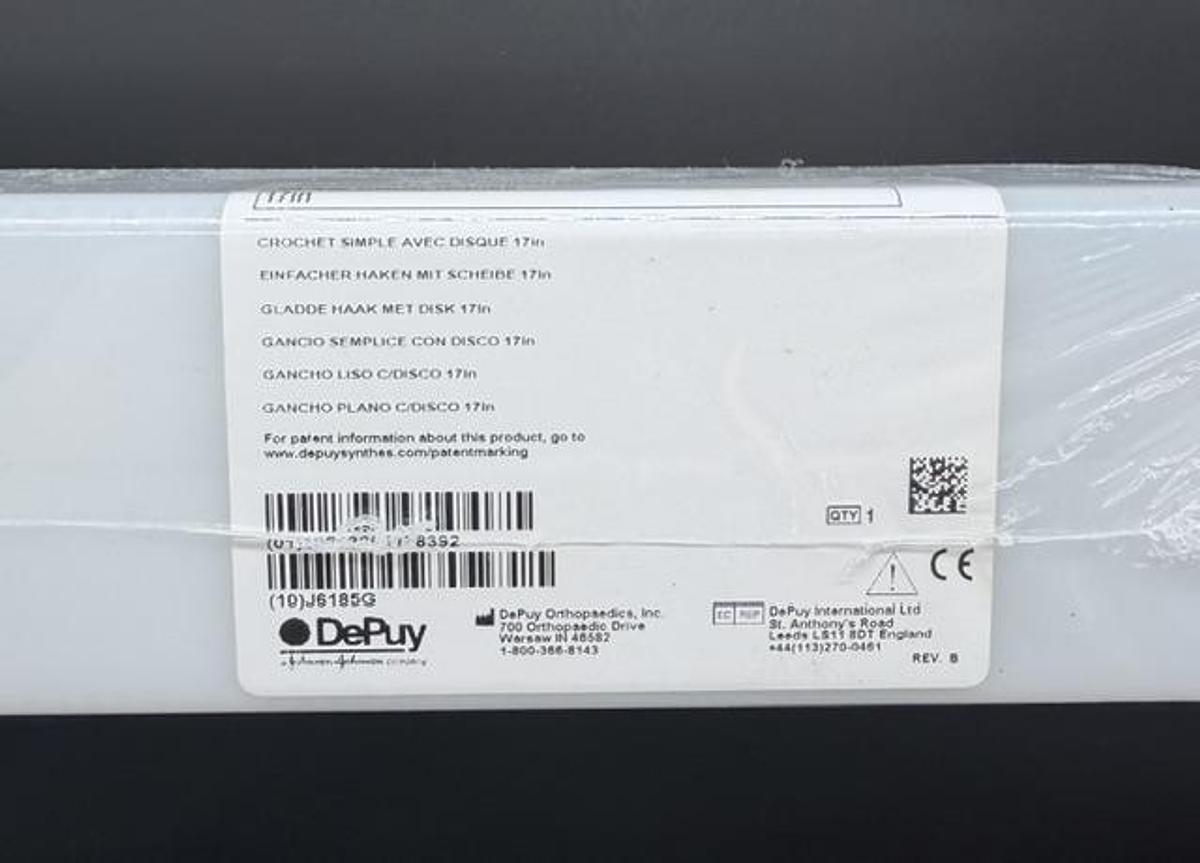 DEPUY (IRELAND) 6020-13-000 Plain Hook w/Disk 17in
