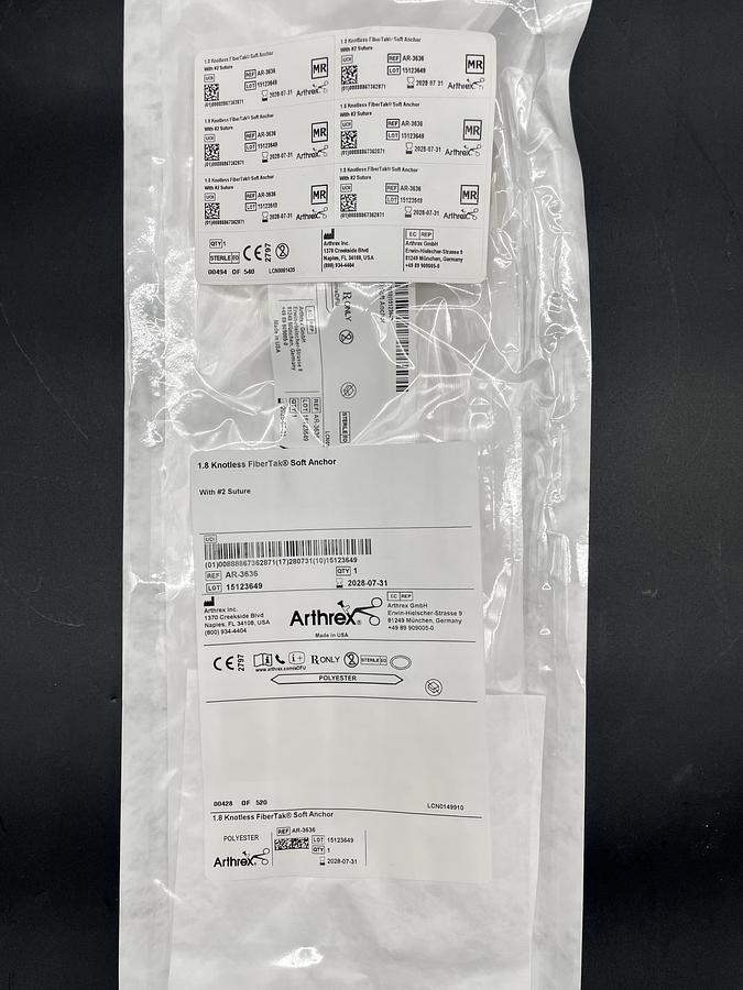 ARTHREX AR-3636 Knotless 1.8 FiberTak Shoulder Bone Anchor