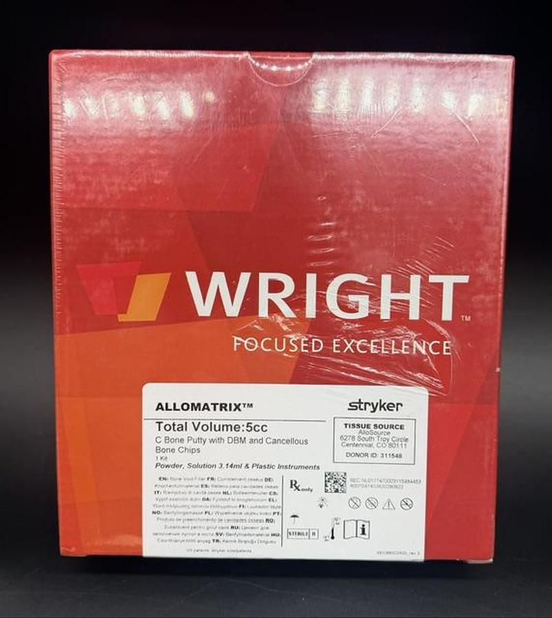 WRIGHT MEDICAL TECHNOLOGY 860C0500 ALLOMATRIX Bone Putty