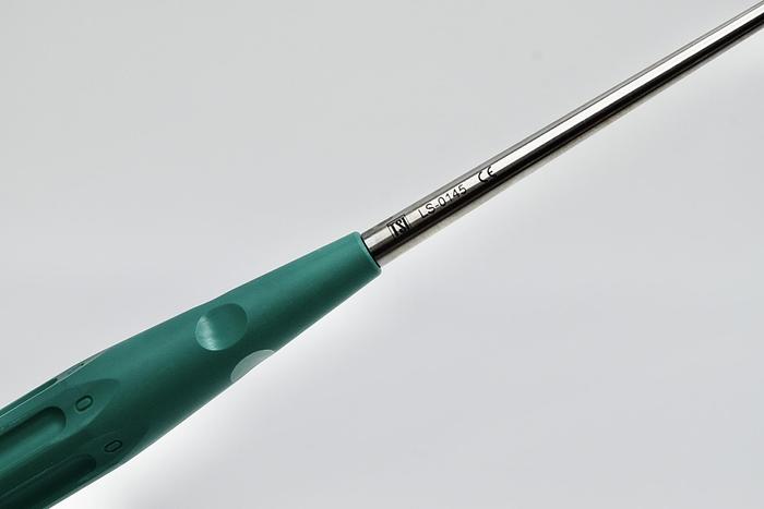 Used PHANTOM TSI LS-0145 Reverse Curette, 0 Head, 135 Deg, 142 MM Wrk/length, 346 MM, Green