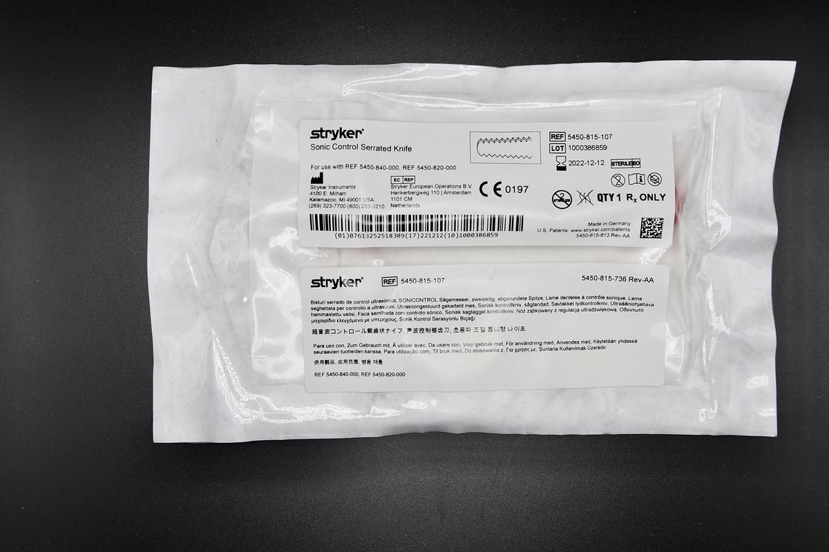 Stryker 5450-815-107 Sonopet Serrated Knife (X)