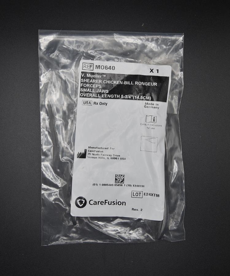 V. Mueller MO640 Rongeur Forceps Shearer Chicken Bill, Small Jaws 5-3/4 Inch Length, NEW