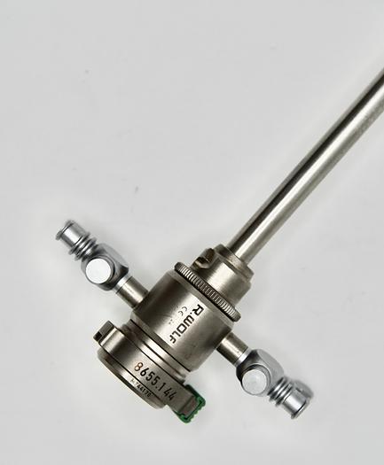 Used RICHARD WOLF 8655.144 Internal Sheath Resectoscope and 8655.13  25.5 Fr Outer Sheath Oblique Tip, Green