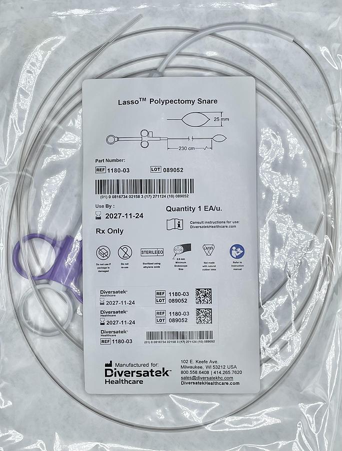 DIVERSATEK HEALTHCARE 1180-03 Lasso Polypectomy Snare