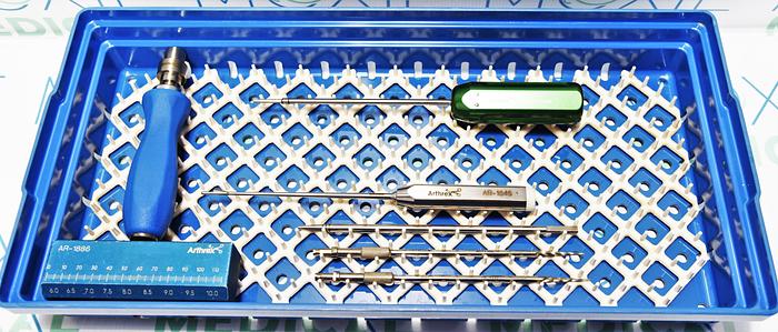 Used ARTHREX ACL TUNNEL PREPARATION INSTRUMENTATION SET