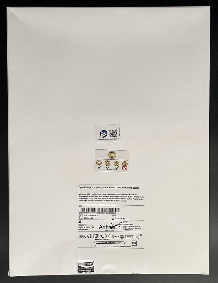 ARTHREX AR-2600SBS-8 SpeedBridge Implant System 4.75x19.1mm, In-Date