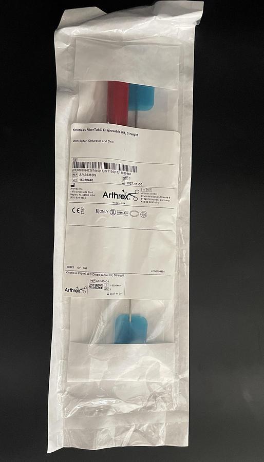 ARTHREX AR-3638DS Knotless FiberTak Disposables Straight Kit