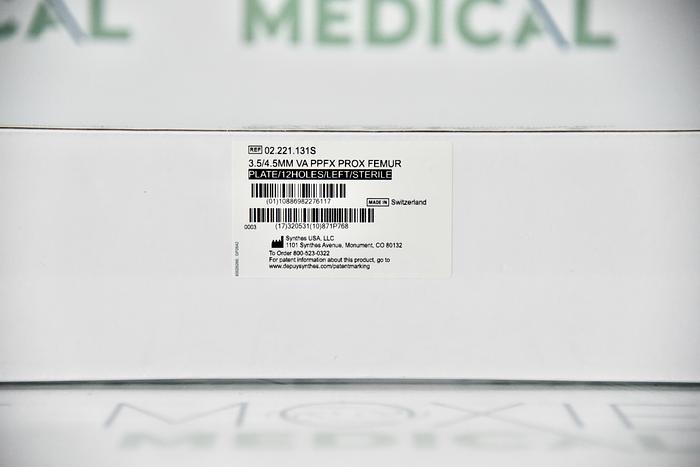 DEPUY SYNTHES 3.5/4.5MM VA PPFX PROX FEMUR PLATE/12 HOLES/LEFT/STERILE, MATERIAL 316L, REFERENCE 02.221.131S, LONG-DATED