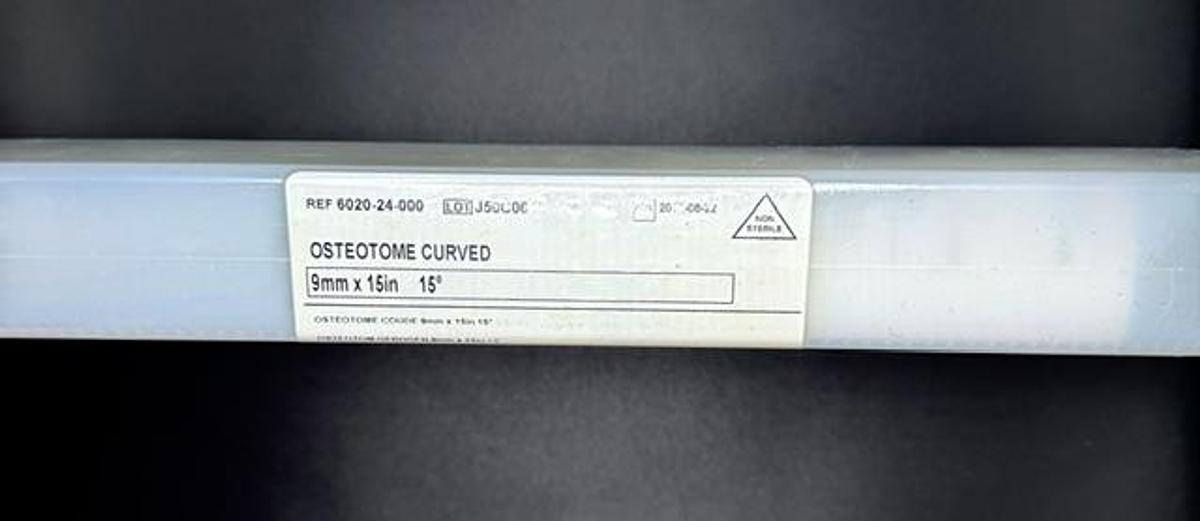 DEPUY (IRELAND) 6020-24-000 Osteotome Curved 9mm x 15in 15 Degrees