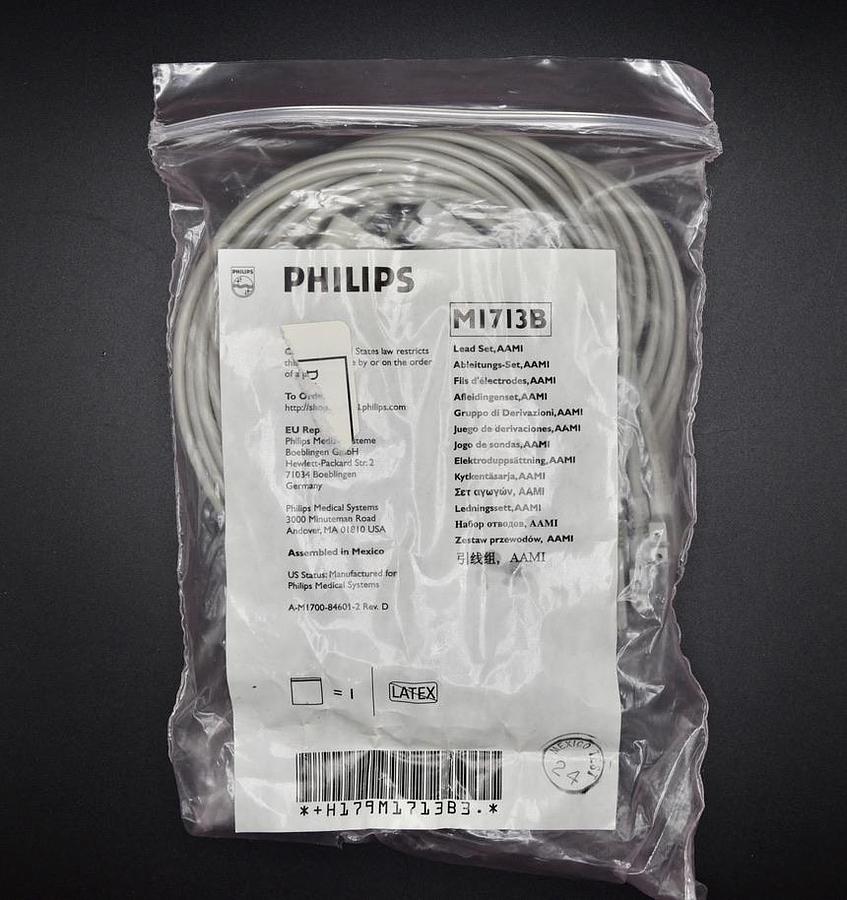 Philips M1713B EKG Lead Set, AAMI