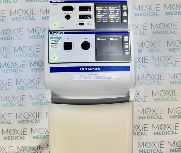 Used Olympus ESG-400 and USG-400 Electrosurgical Kit; WB50402W and WB50403W