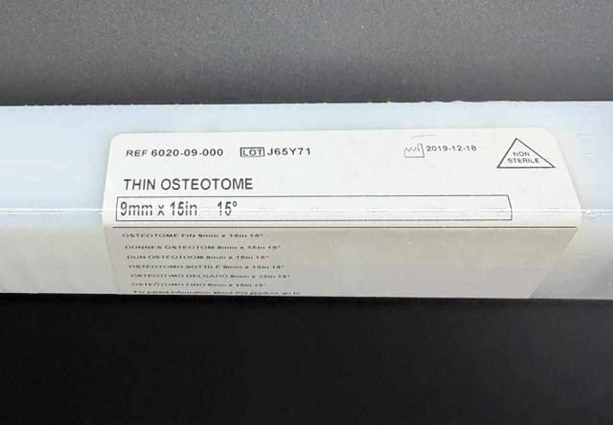 DEPUY (IRELAND) 6020-09-000 Thin Osteotome 9mm x 15in 15 Degrees