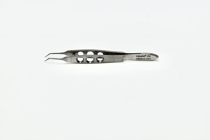 Used V Mueller OP0912-002 McPherson Tying Forceps 5mm Long, Smooth Curved Jaws