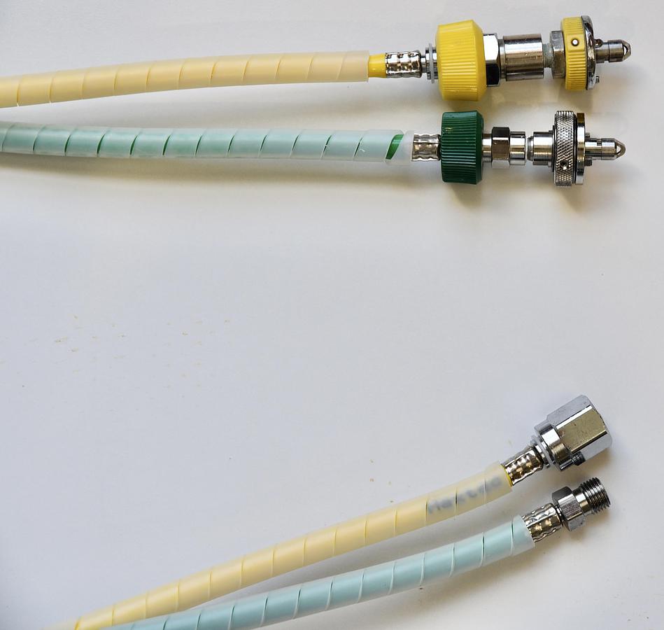 Used MAXTEC LLC Dual Hose 10ft Air/Oxygen Ventilator Low Pressure Hose