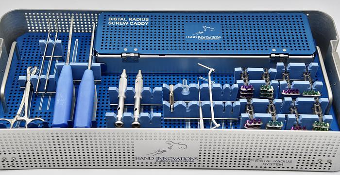 Used BIOMET Distal Radius System Orthopedic Hand Innovations Set (TOP TRAY ONLY)