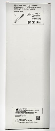 DEPUY SYNTHES 3.5MM VA PPFX DSTL FEMUR SPAN ATTCHMT PL/6H/LEFT/STERILE, REFERENCE 02.221.155S, STAINLESS STEEL